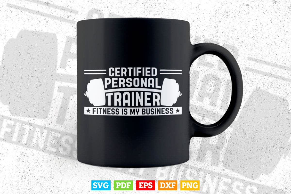 Fitness Coach Gym Instructor Certified Personal Trainer Svg Digital Files.