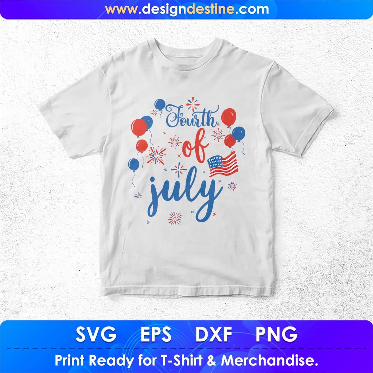 Fourth Of July T shirt Design In Svg Png Cutting Printable Files