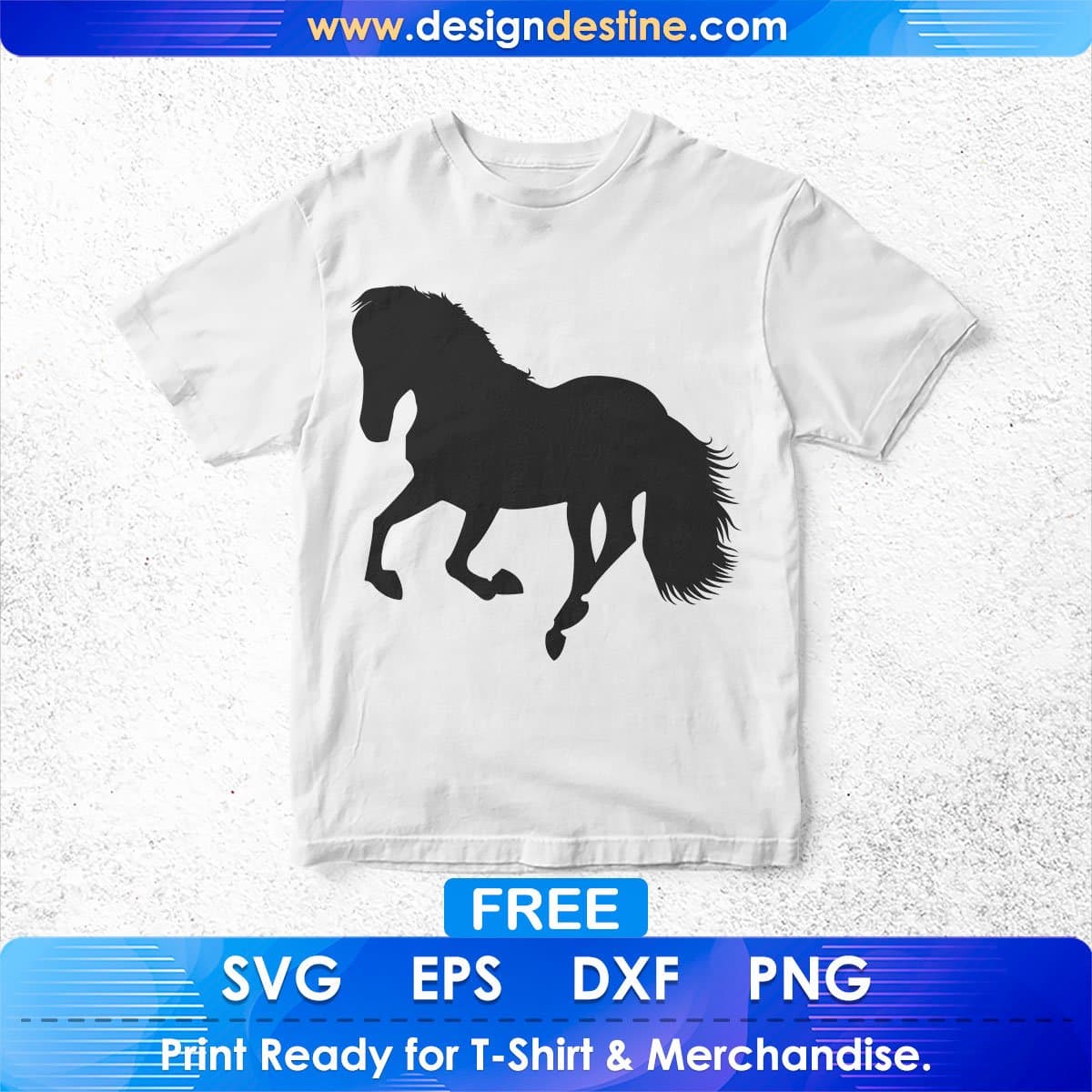 Free Dancing & Jumping Horse Silhouette Vector T shirt Design In Png Svg Cutting Printable Files
