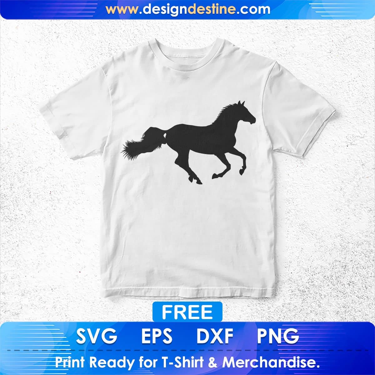 Free Galloping Horse T shirt Design In Png Svg Cutting Printable Files