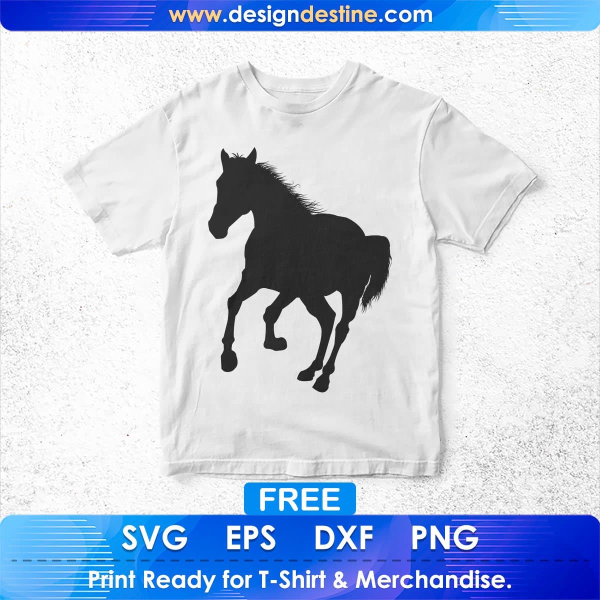 Free Horse Silhouette Vector T shirt Design In Png Svg Cutting Printable Files