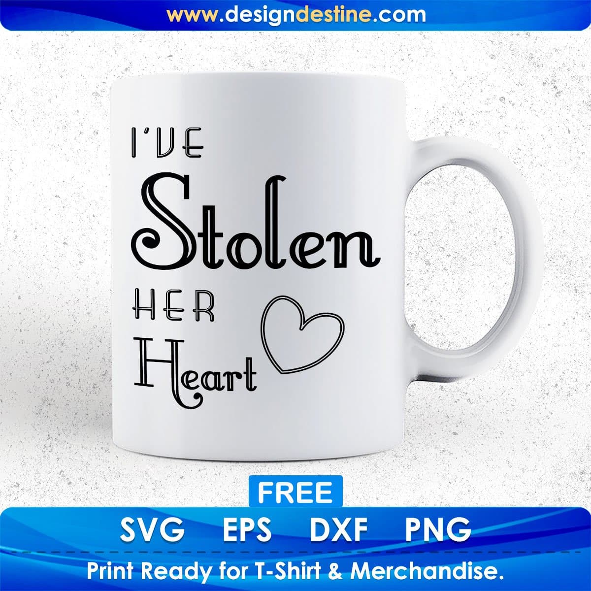 Free I've Stolen Her Heart Couple T shirt Design In Png Svg Cutting Printable Files