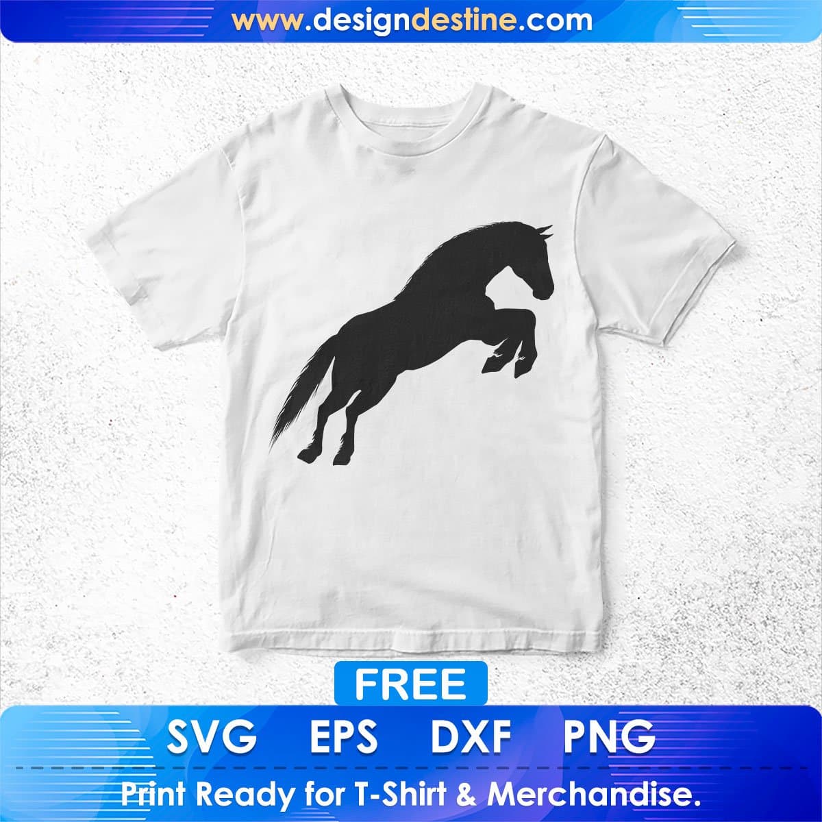 Free Jumping Horse Silhouette Vector T shirt Design In Png Svg Cutting Printable Files
