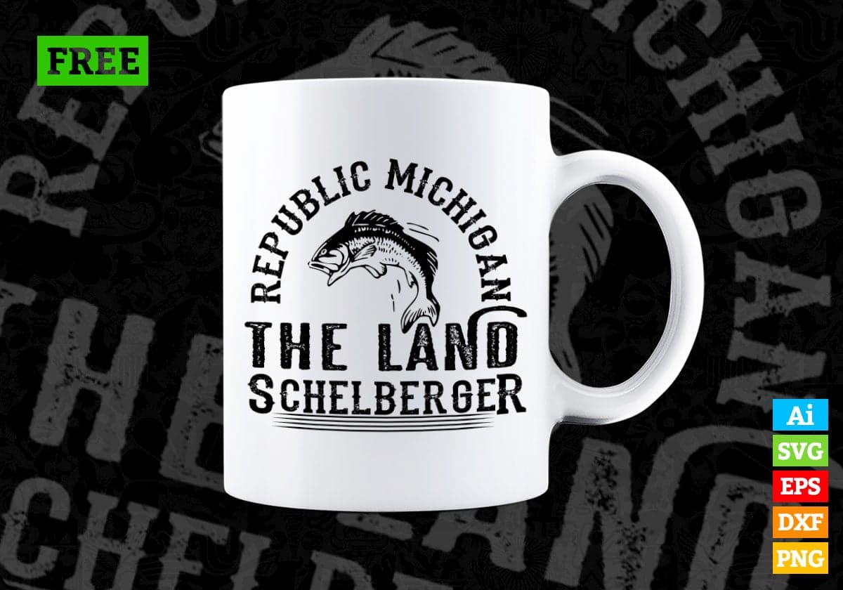 Free Republic Michigan The Land Christmas Vector T-shirt Design in Ai Svg Png Files