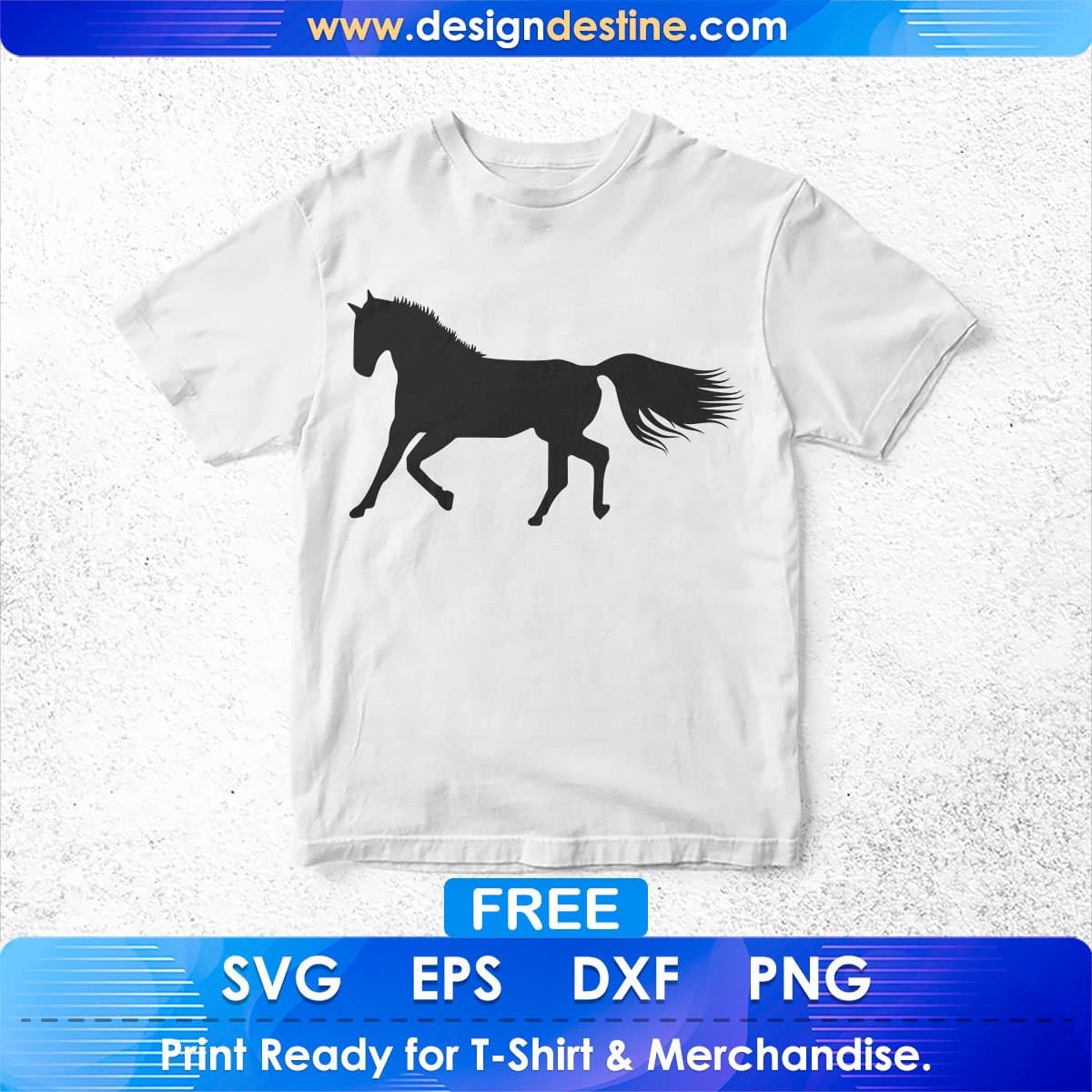 Free Running Fast Horse Silhouette Vector T shirt Design In Png Svg Cutting Printable Files