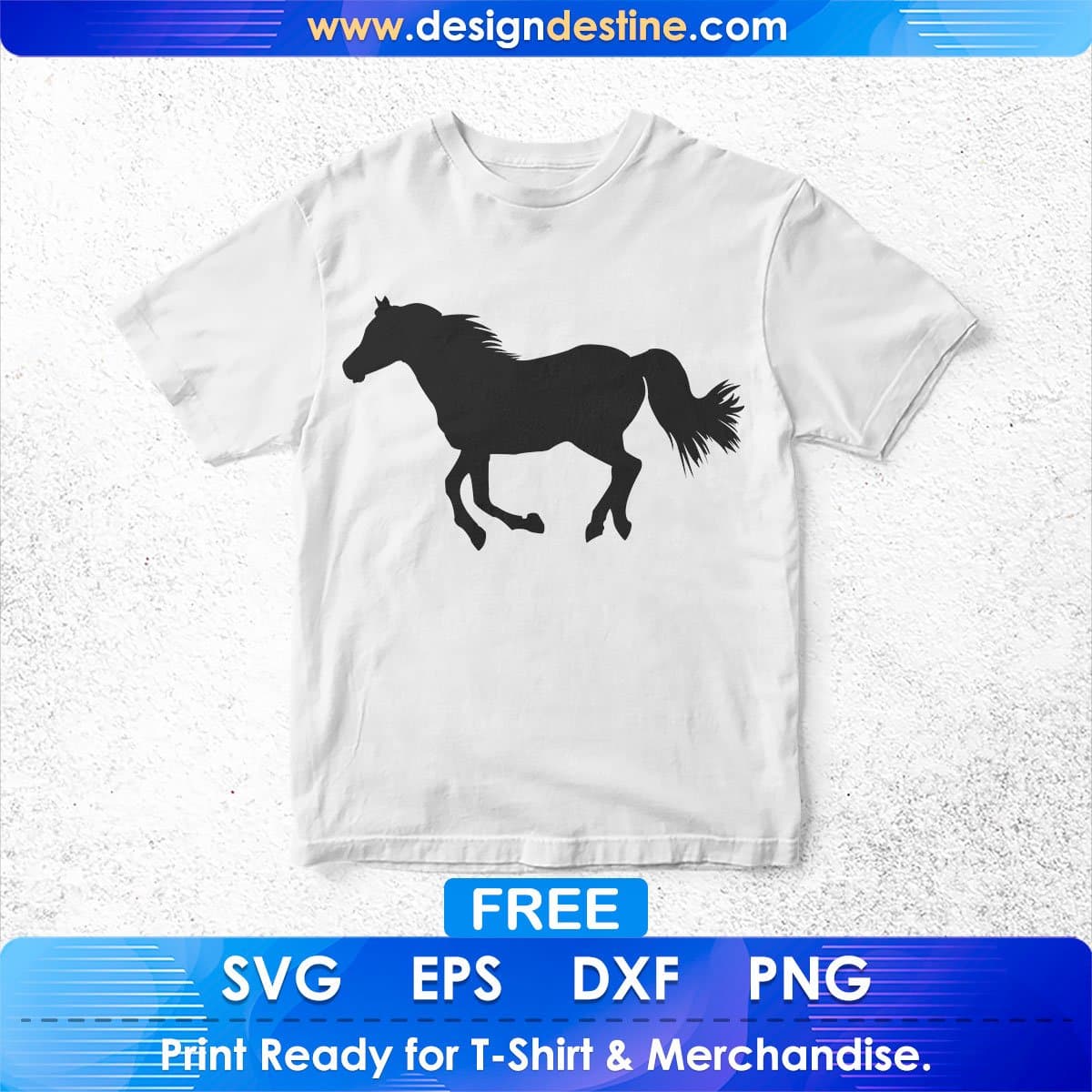 Free Running Horse Silhouette Vector T shirt Design In Png Svg Cutting Printable Files