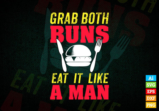 Funny Burger BBQ Men Gift Burger Lover Real American Editable Vector T shirt Design in Ai Png Svg Files.