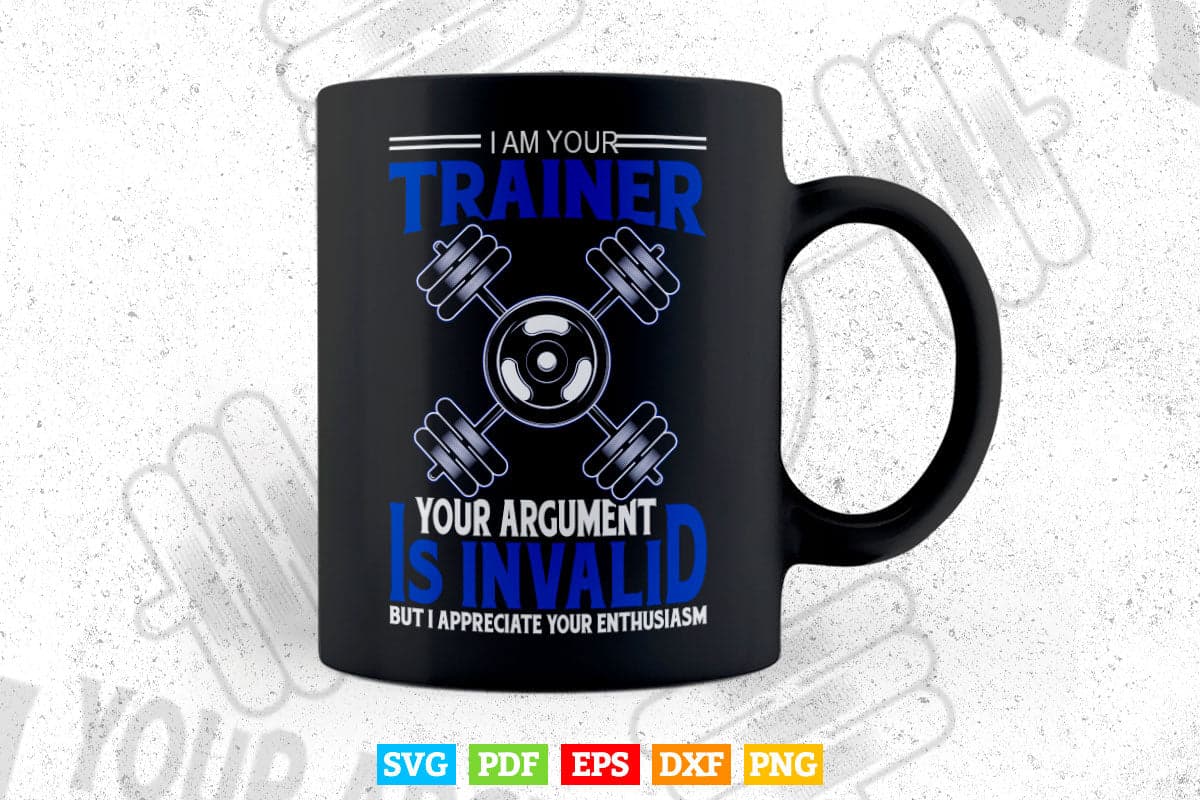 Funny Fitness Trainer Gift Workout Training Personal Trainer Svg Png Cut Files.