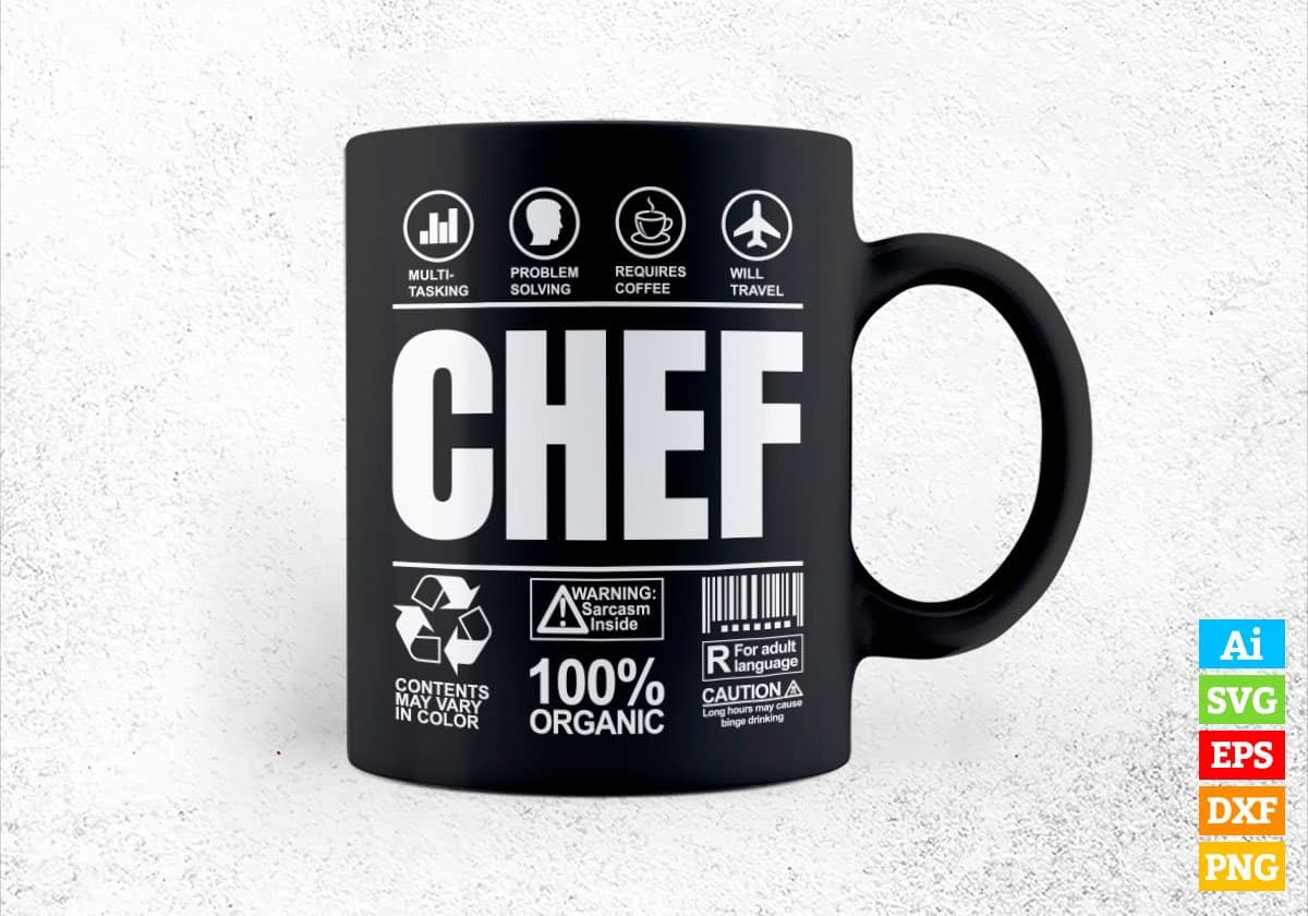 Funny Sarcastic Unique Gift For Chef Job Profession Professional Editable Vector T shirt Designs In Svg Png Files