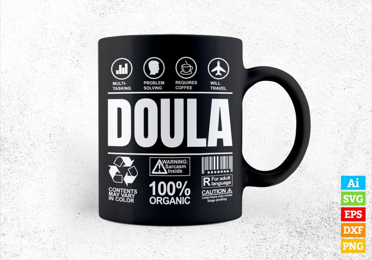 Funny Sarcastic Unique Gift For Doula Job Profession Professional Editable Vector T shirt Designs In Svg Png Files