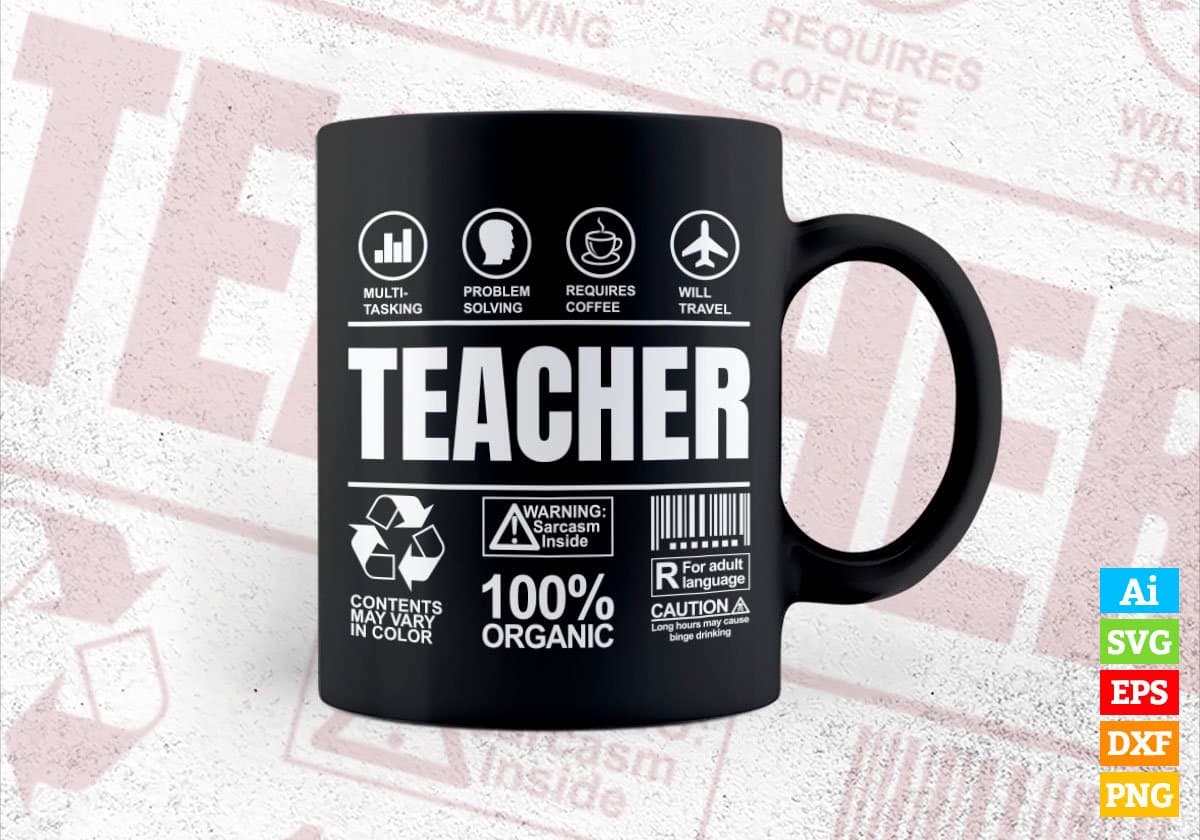 Funny Sarcastic Unique Gift For Teacher Job Profession Professional Editable Vector T shirt Designs In Svg Printable Files