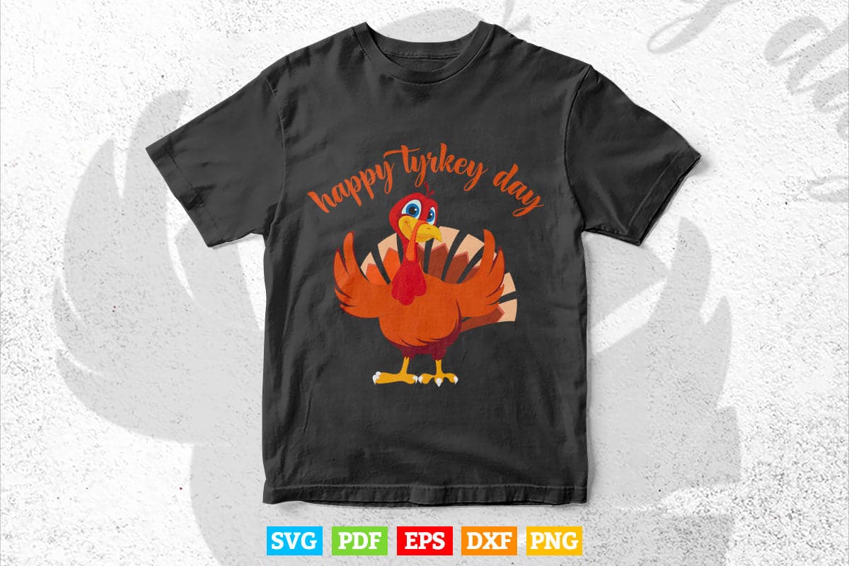 Funny Thanksgiving Turkey Happy Turkey Day Svg Png Cut Files.