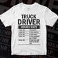 Funny Truck Driver Hourly Rate Editable Vector T-shirt Design in Ai Svg Files