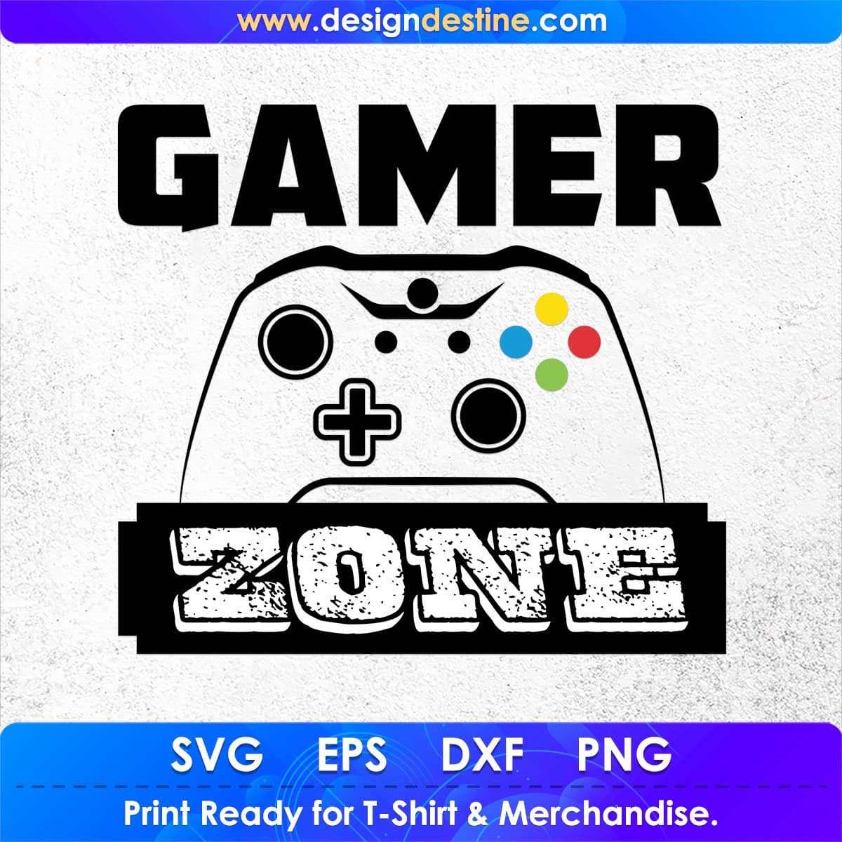 Gamer Zone Video Game T shirt Design In Svg Png Cutting Printable Files