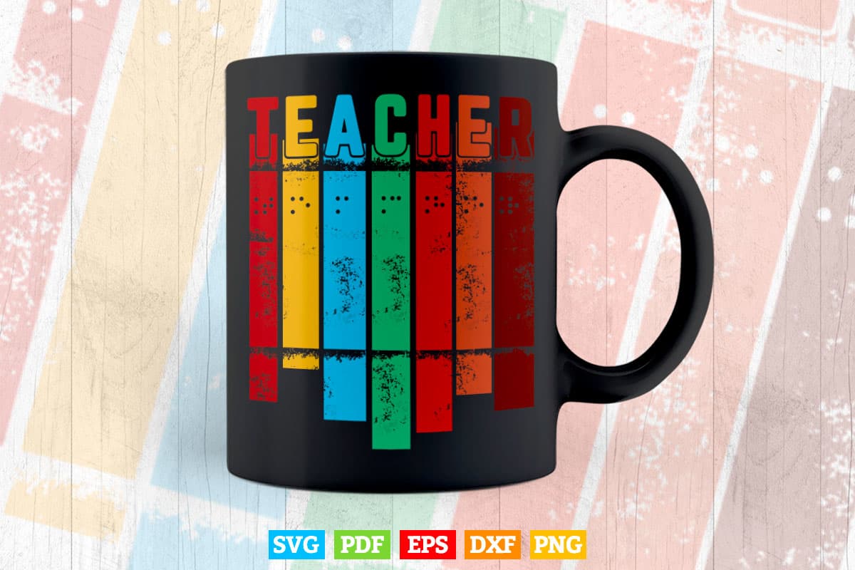 Gifts For Teacher Of The Visually Impaired TVI Braille Svg Digital Files