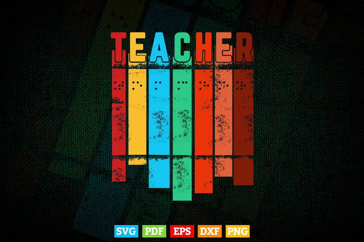 Gifts For Teacher Of The Visually Impaired TVI Braille Svg Digital Files