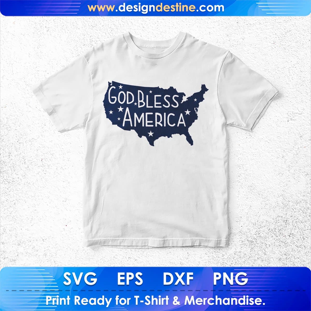 Good Bless America 4th Of July T shirt Design In Ai Svg Printable Files
