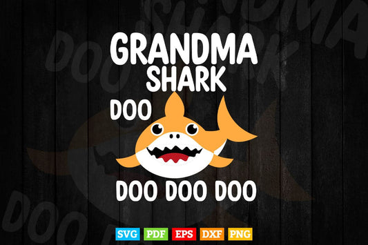Grandma Shark Doo Doo Svg Png Cut Files.