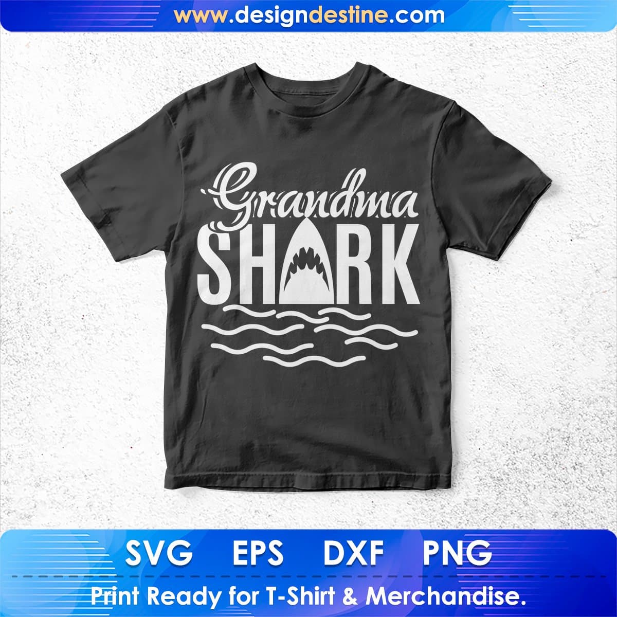 Grandma Shark Family T shirt Design In Svg Png Cutting Printable Files