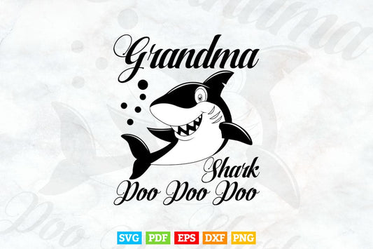 Grandma Shark Funny Mother's Day Svg Png Cut Files.