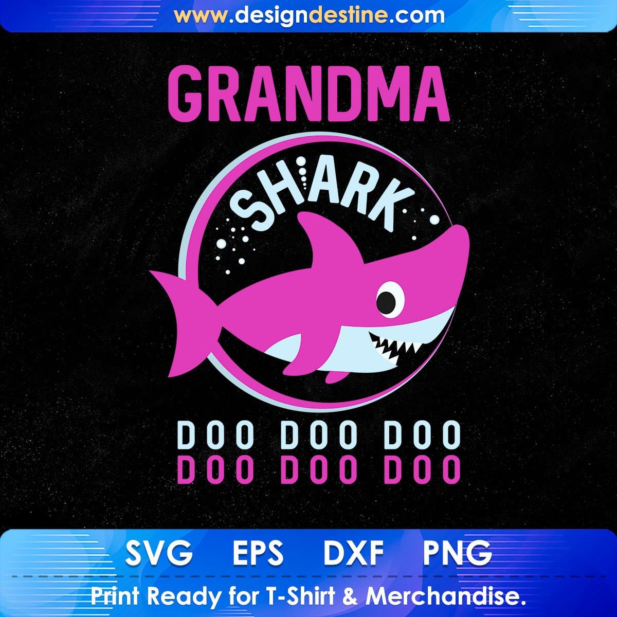 Grandma Shark T shirt Design In Png Svg Cutting Printable Files