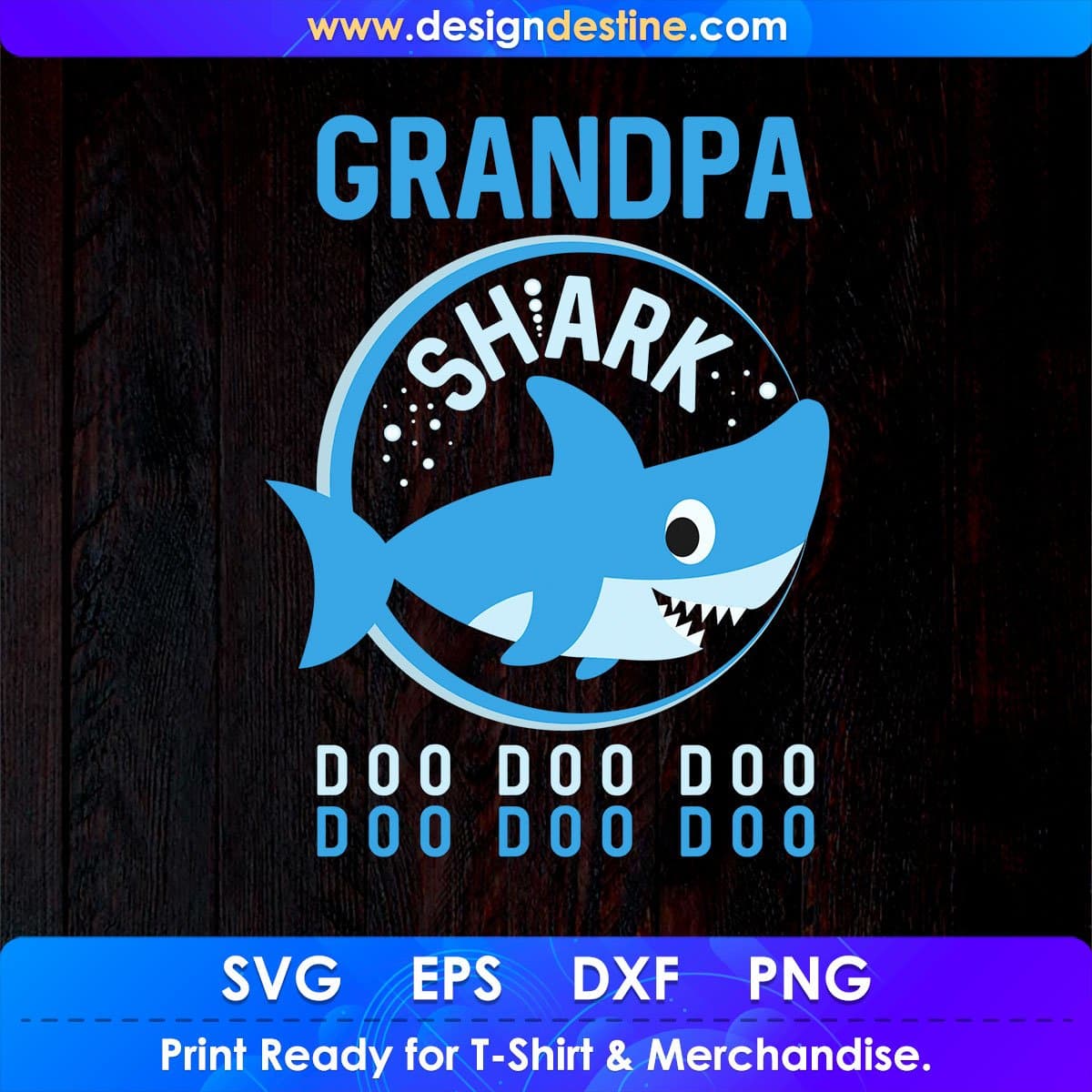 Grandpa Shark T shirt Design In Svg Cutting Printable Files