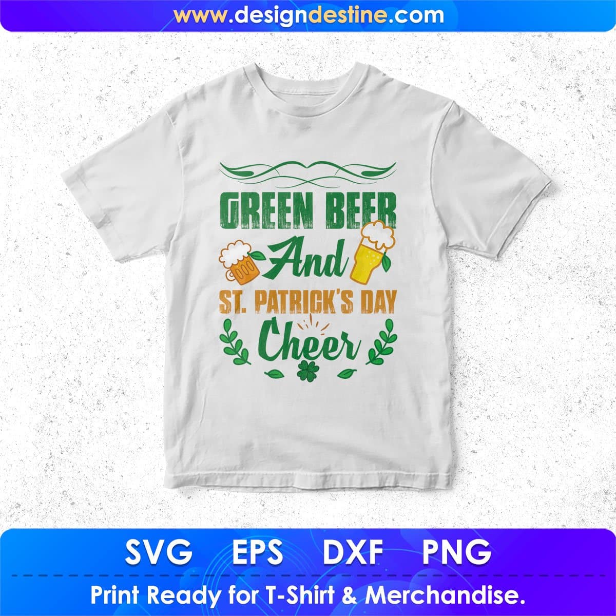Green Beer And St Patrick’s Day Cheer T shirt Design In Svg Png Cutting Printable Files
