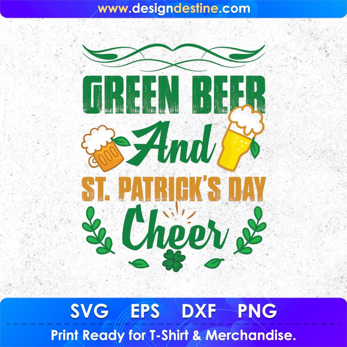Green Beer And St Patrick’s Day Cheer T shirt Design In Svg Png Cutting Printable Files
