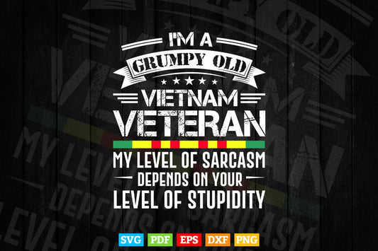 Grumpy Old Vietnam Veteran Svg Png Cut Files.