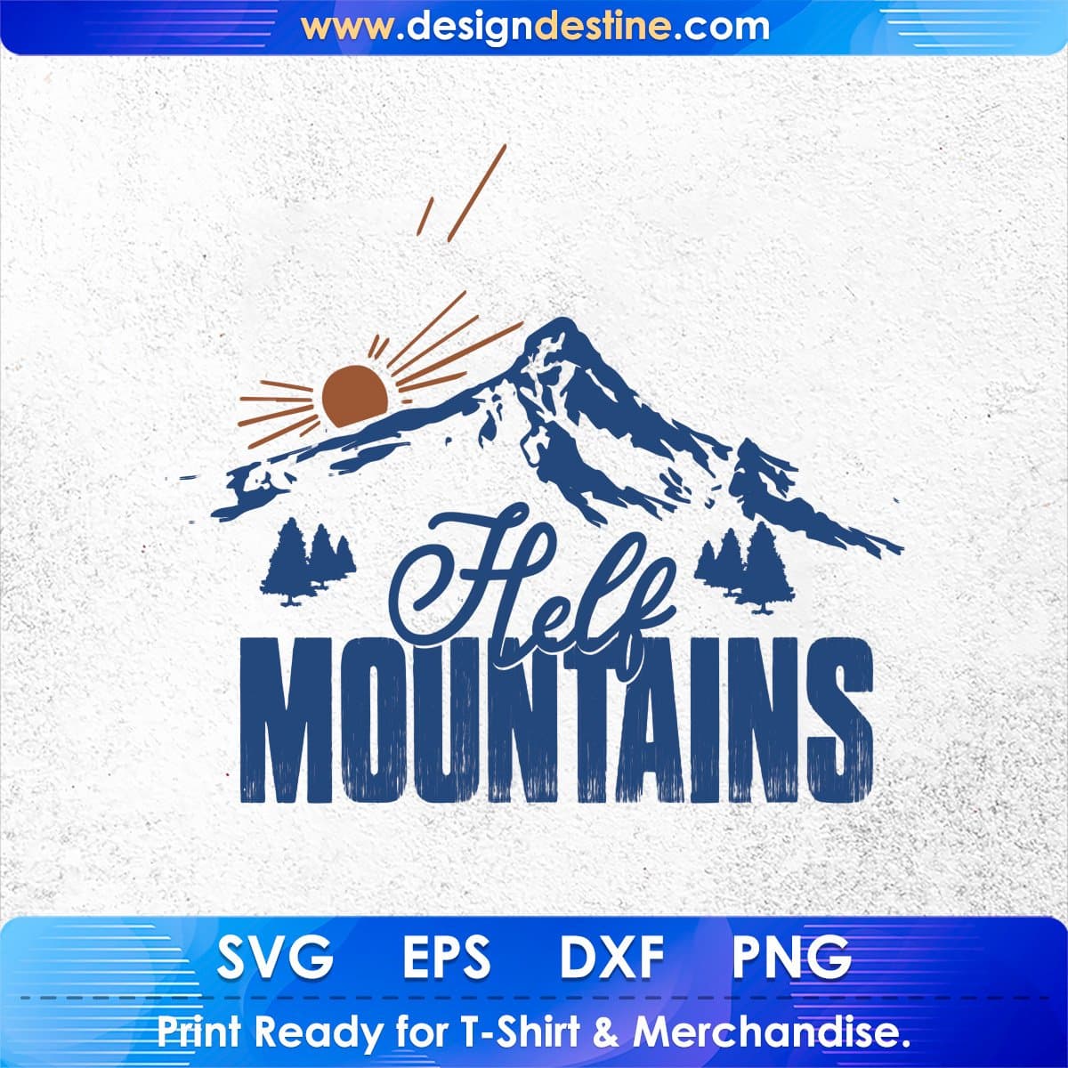Half Mountains T shirt Design In Ai Svg Printable Files