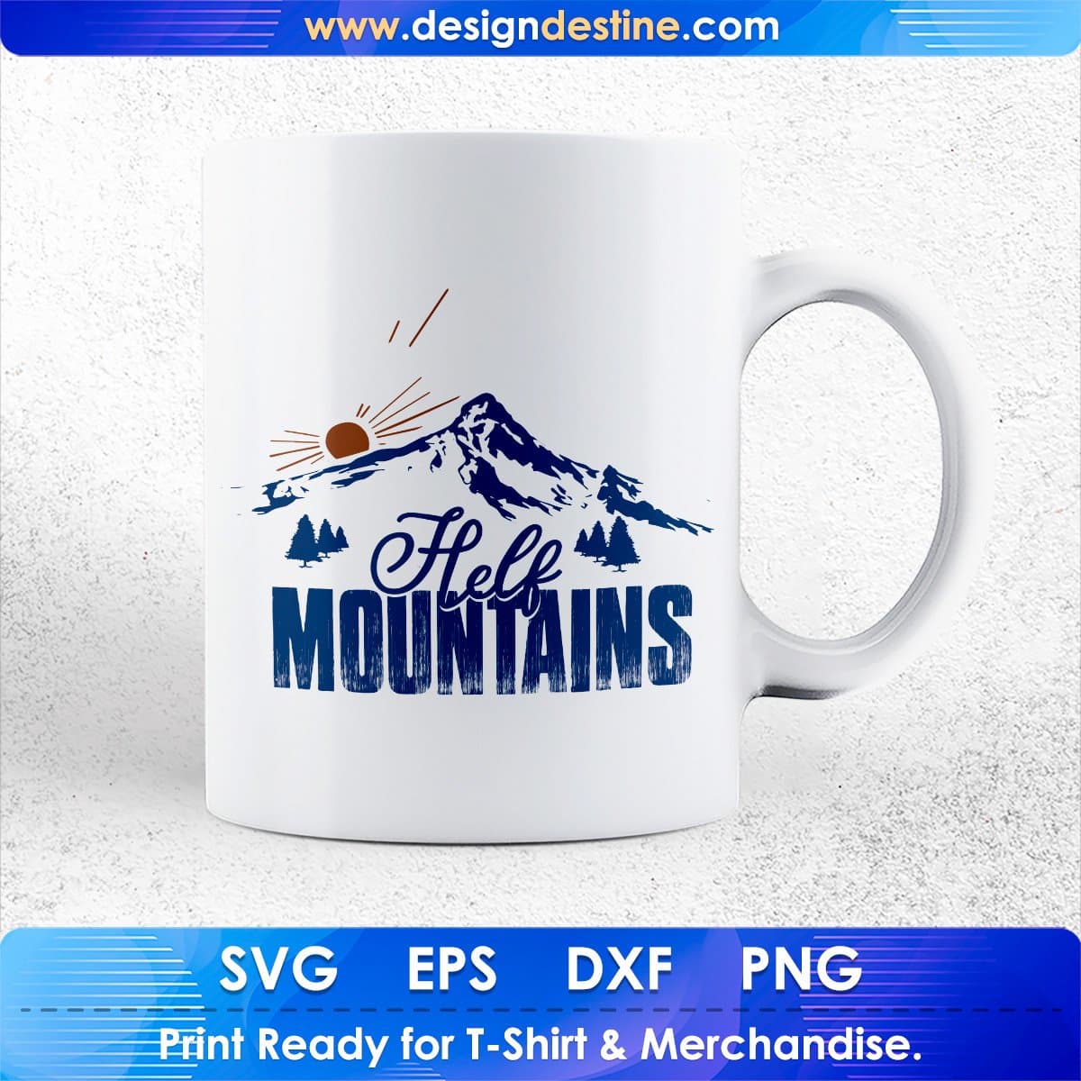 Half Mountains T shirt Design In Ai Svg Printable Files