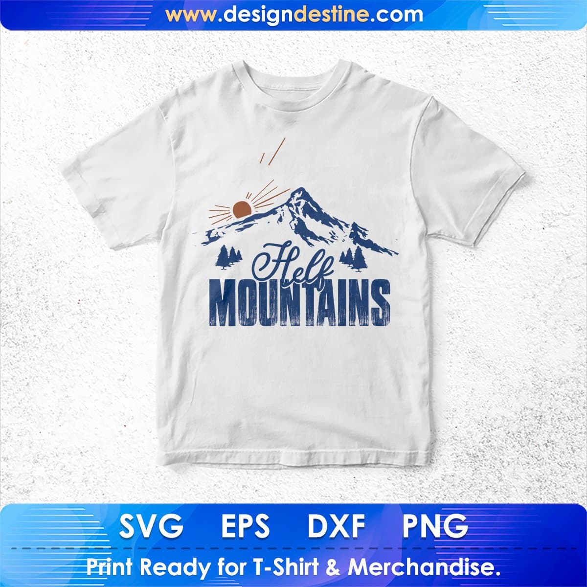 Half Mountains T shirt Design In Ai Svg Printable Files