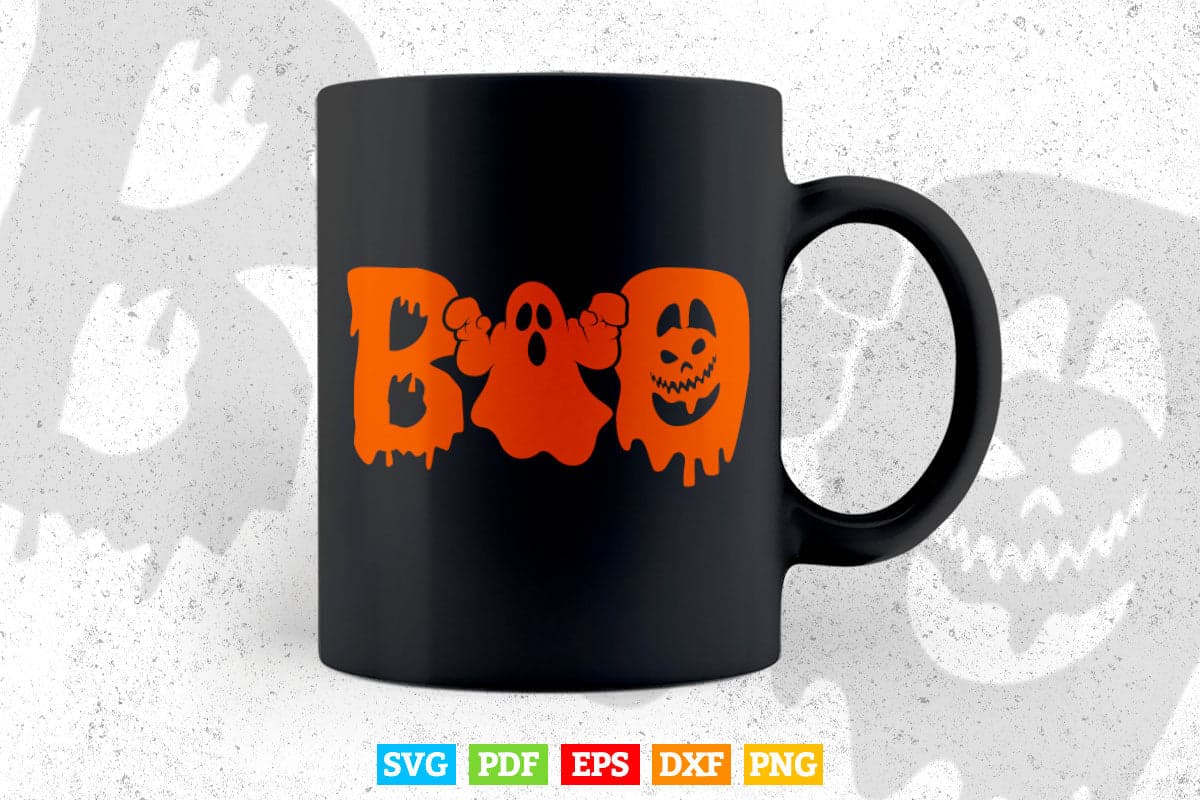 Halloween Vintage Boo Funny Svg Png Cut Files.