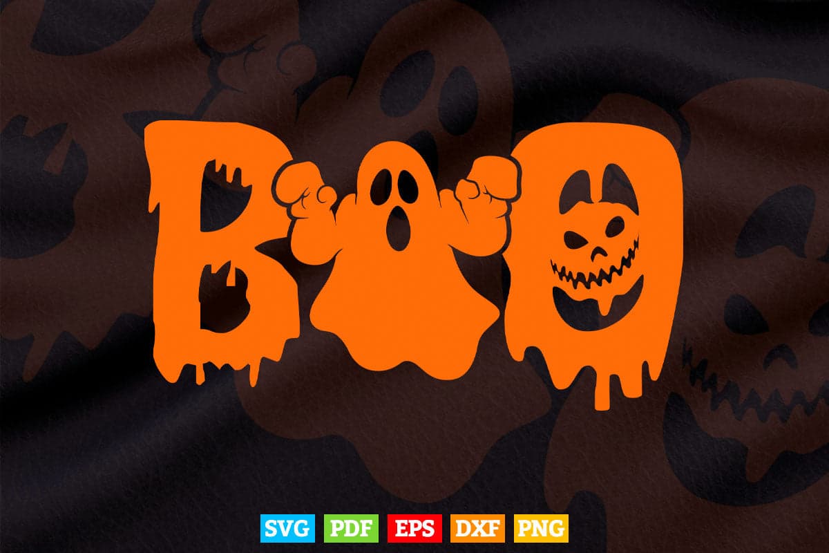 Halloween Vintage Boo Funny Svg Png Cut Files.