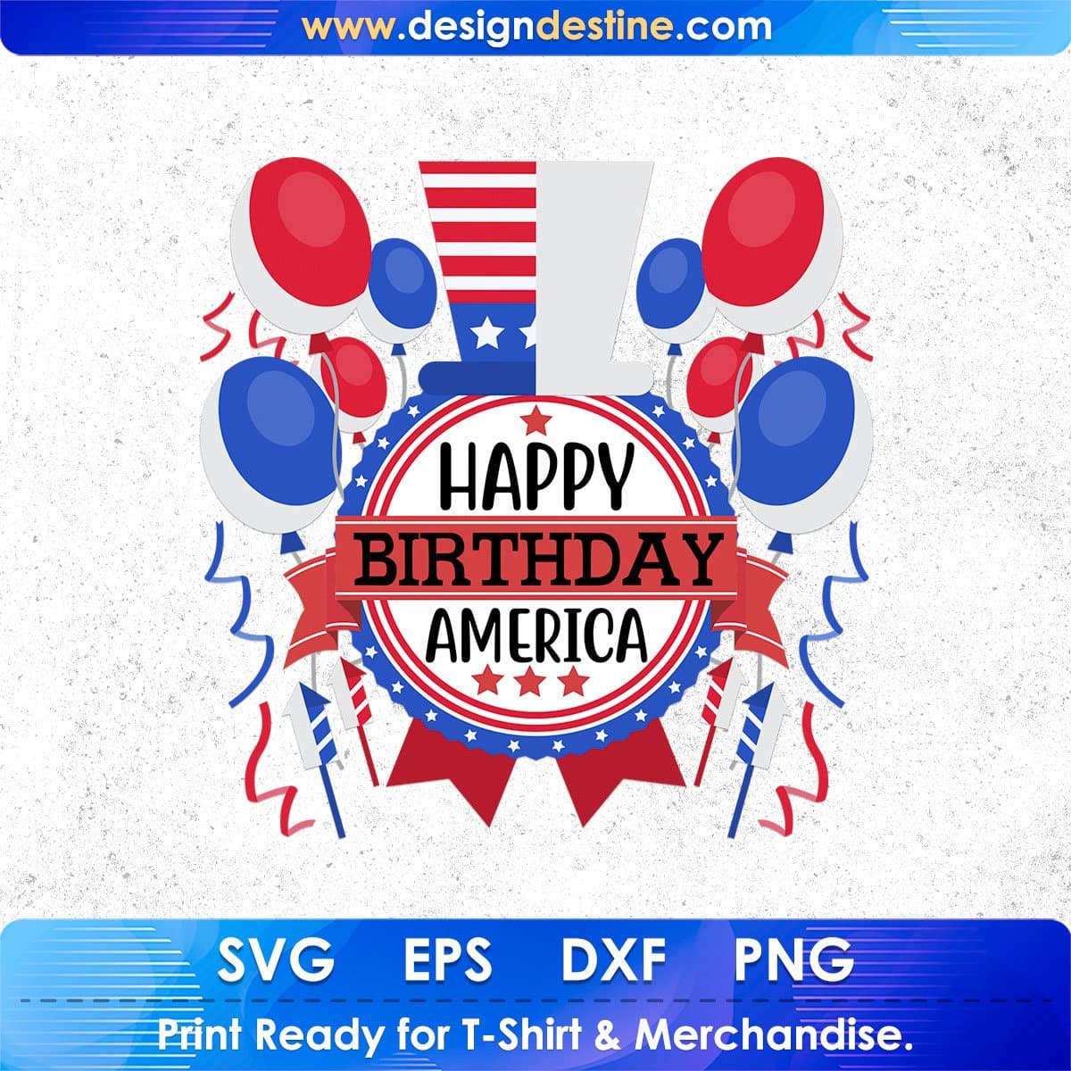 Happy Birthday America 4th Of July T shirt Design In Svg Png Cutting Printable Files