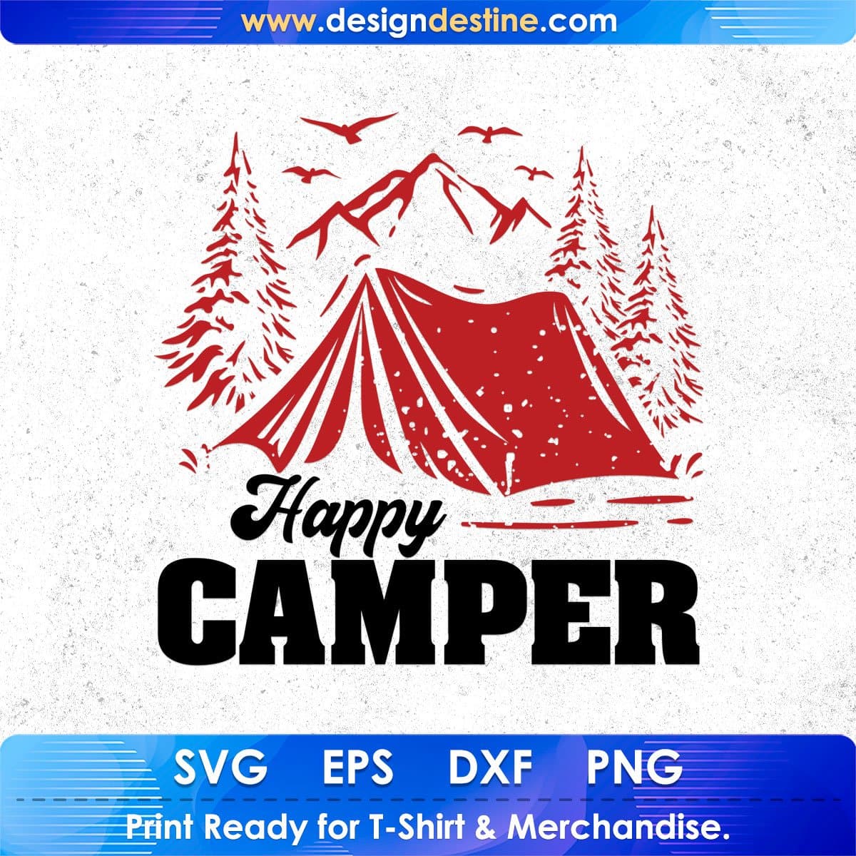 Happy Camper Camping T shirt Design In Svg Png Cutting Printable Files