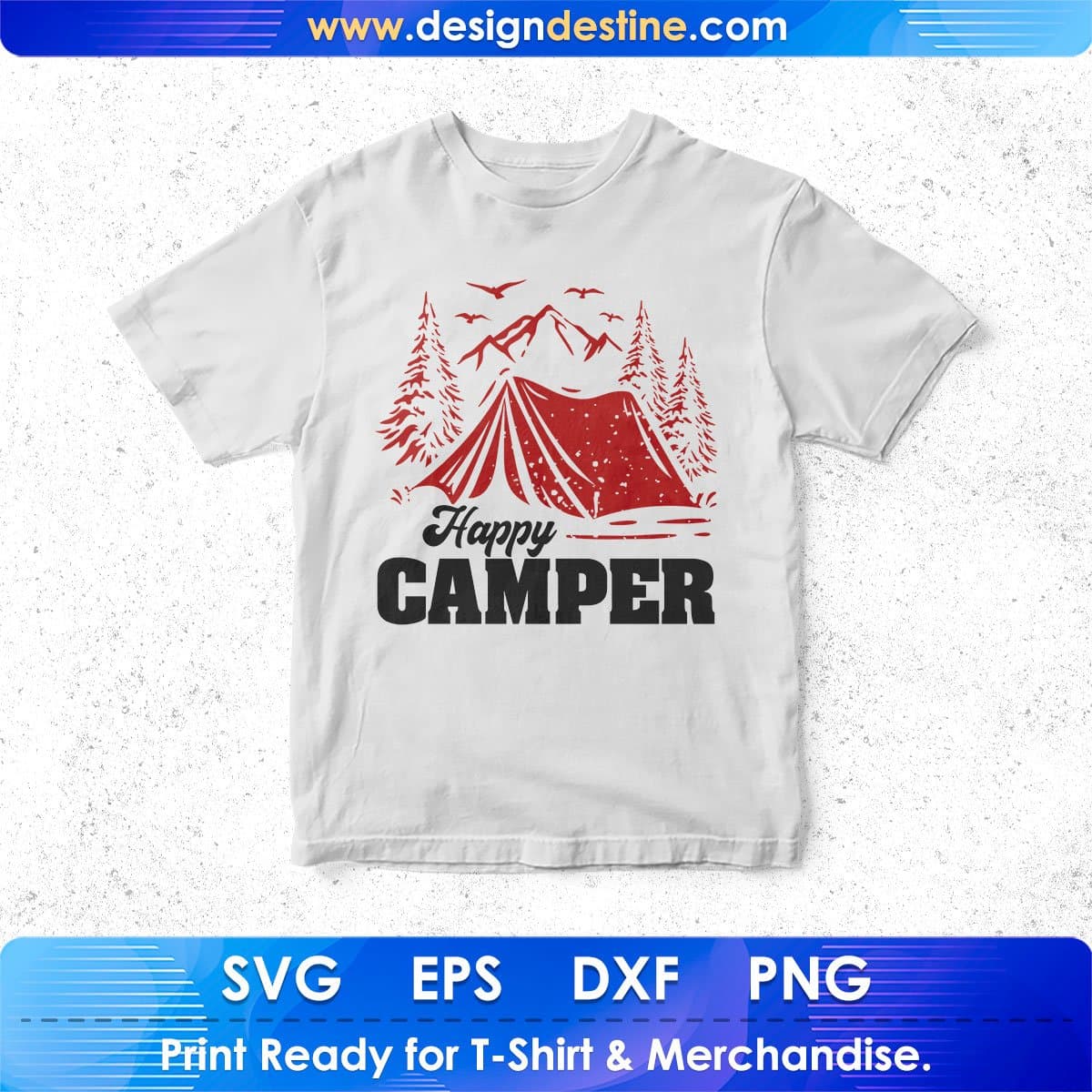 Happy Camper Camping T shirt Design In Svg Png Cutting Printable Files