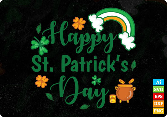 Happy St Patrick’s Day T shirt Design In Svg Png Cutting Printable Files