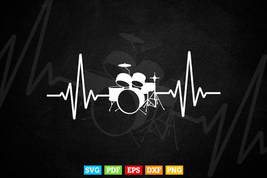 Heartbeat for Drummers Percussionist Svg Files.