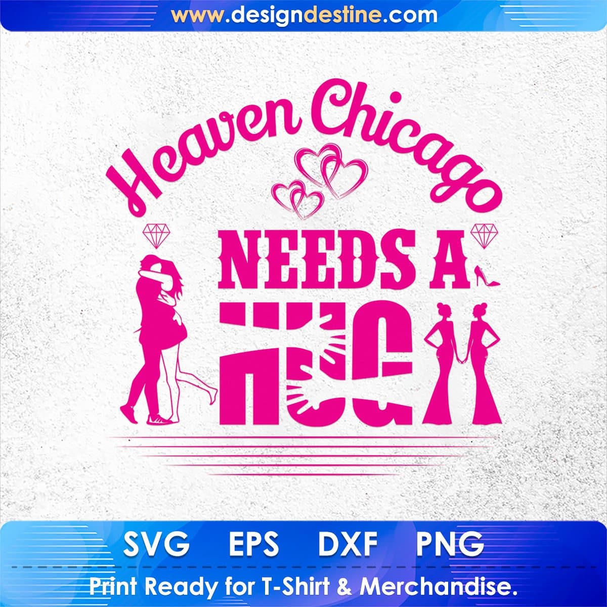 Heaven Chicago Needs A Hug T shirt Design In Svg Png Cutting Printable Files