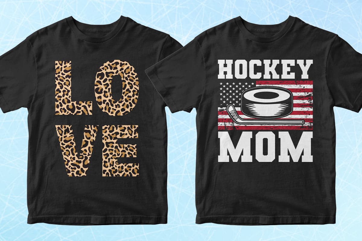 Hockey 50 Editable T-Shirt Designs Bundle Part 1