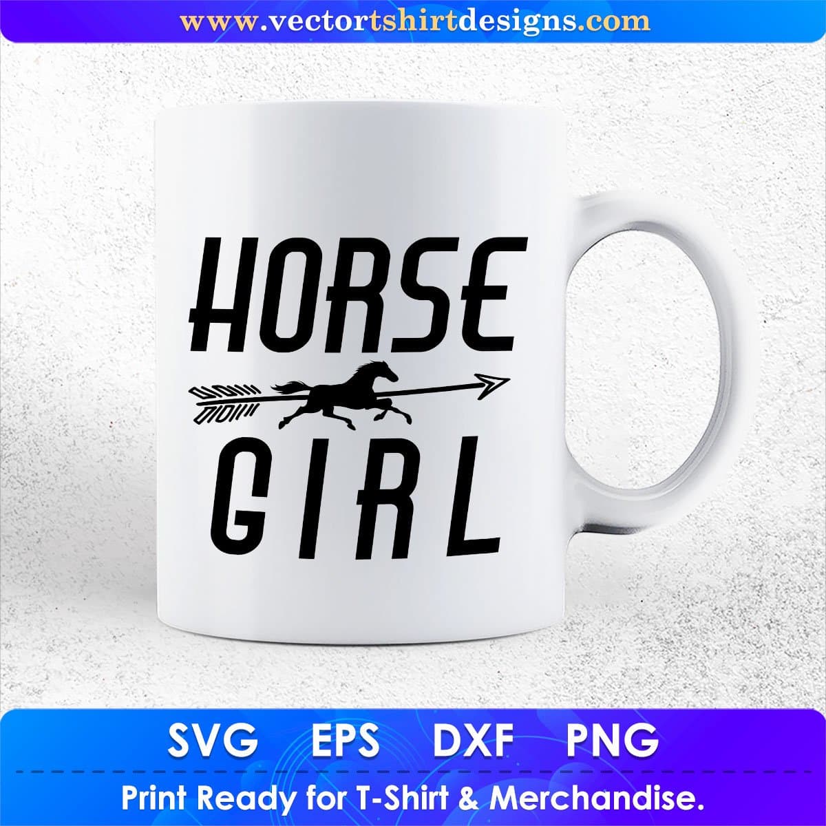 Horse Girl File Running Horse Vector T shirt Design In Svg Png Printable Files