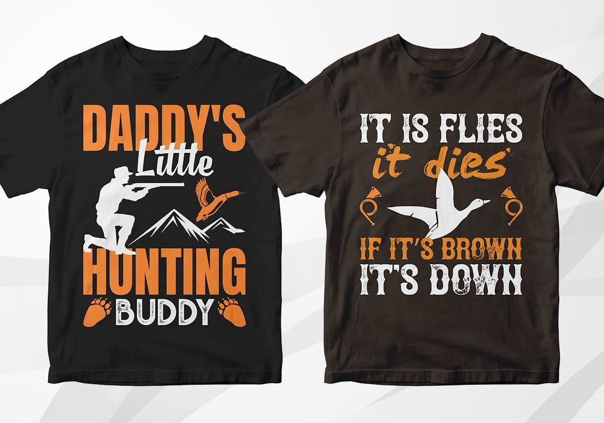 Hunting 50 Editable T-shirt Designs Bundle Part 2