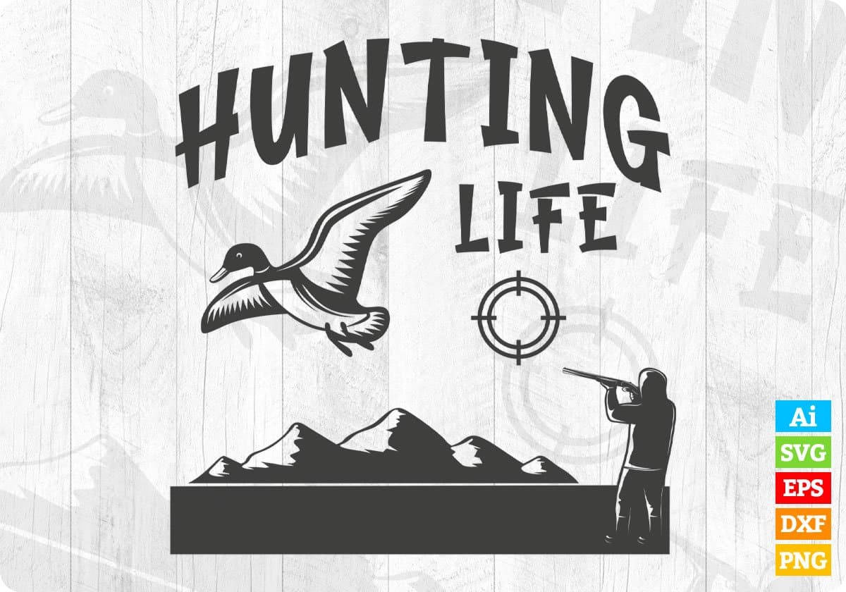 Hunting Life T Shirt Design Photos and Images