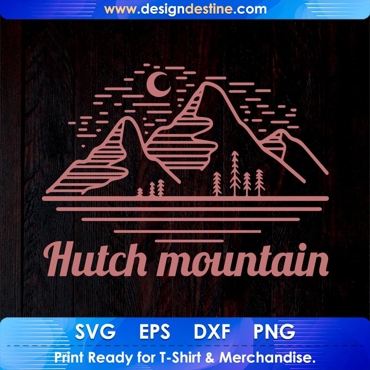 Hutch Mountain T shirt Design In Ai Svg Printable Files