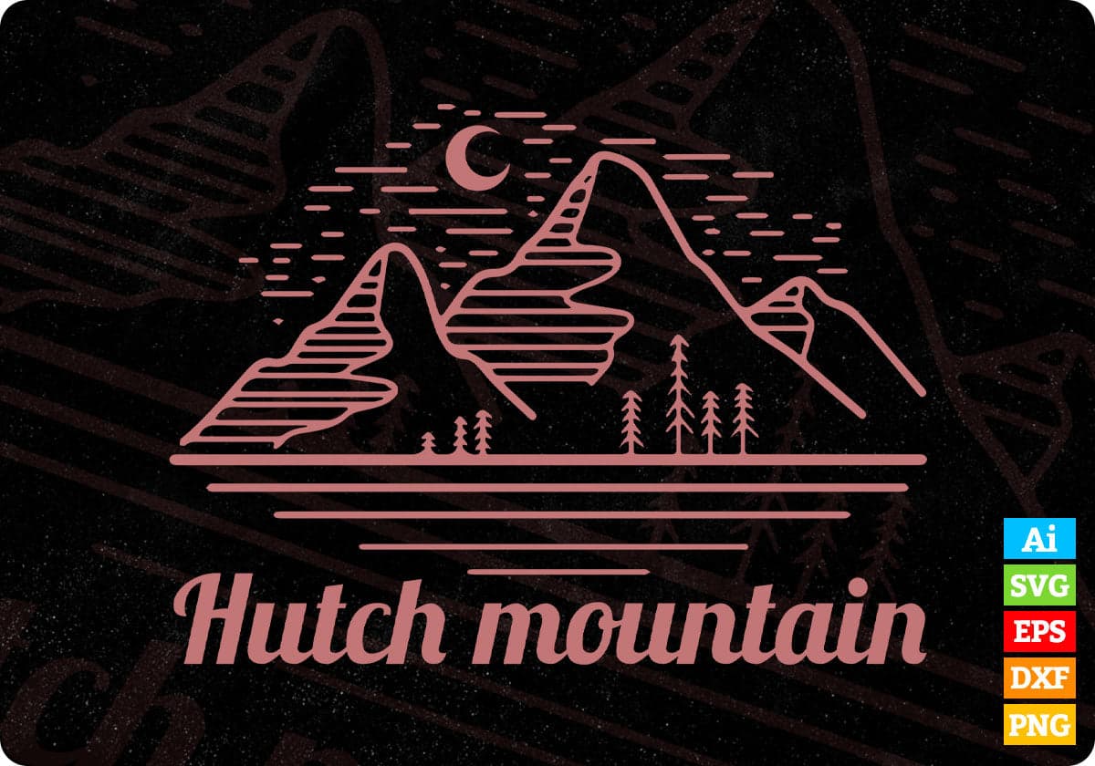 Hutch Mountain T shirt Design In Ai Svg Printable Files