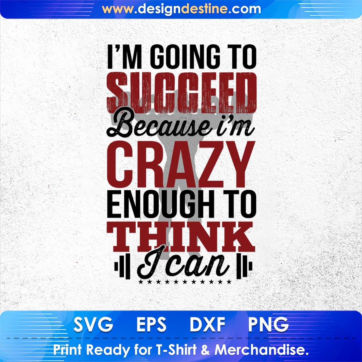 I Am Succeed Because I Am Crazy T shirt Design In Svg Png Cutting Printable Files