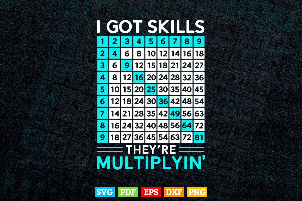 I Got Skills They're Multiplyin' Mathematic Svg Cut Files