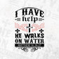 I Have Help He Walks On Water Christmas Vector T-shirt Design in Ai Svg Png Files