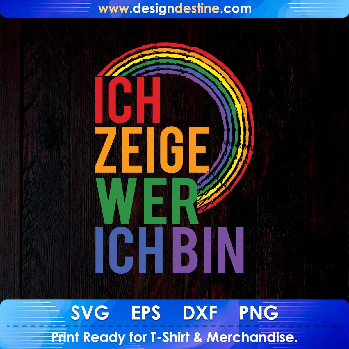 ICH ZEIGE WER ICHBIN T shirt Design In Svg Cutting Printable Files